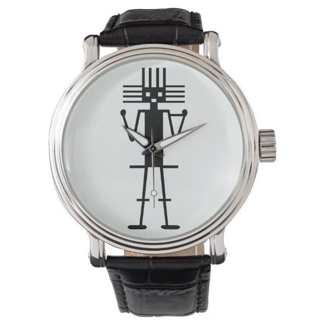 Ataama Gigant Geogliph Symbol antikes nazca peru a Armbanduhr (Vorderseite)