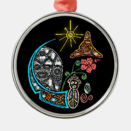 Atabey Taino Goddess Indigene Symbole Ornament Aus Metall
