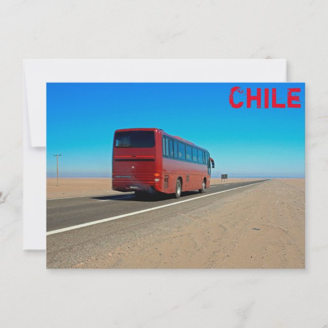 Atacama-Bus, Chile-Karte (Vorderseite)