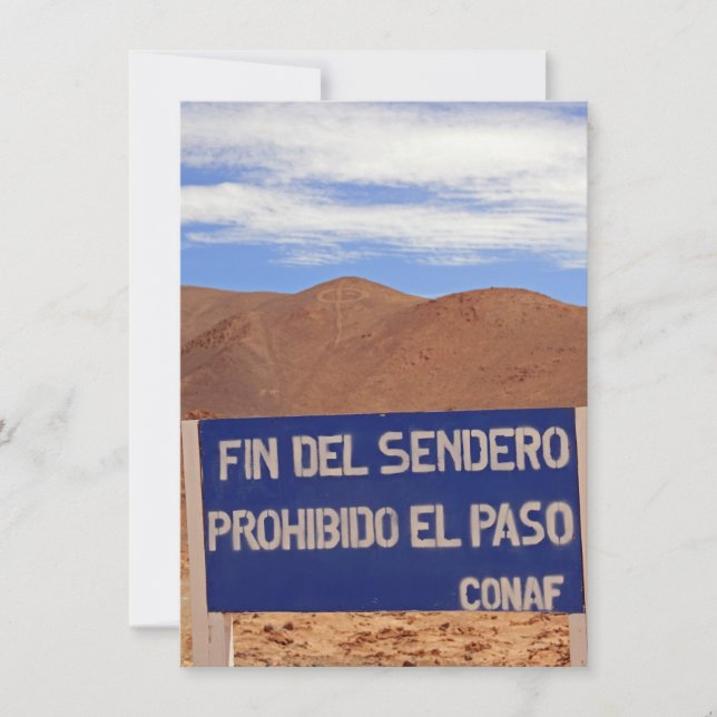 Atacama-Geoglyphen, Chile-Karte (Vorderseite)