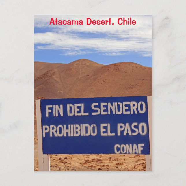 Atacama Geoglyphen, Chile Postkarte (Vorderseite)