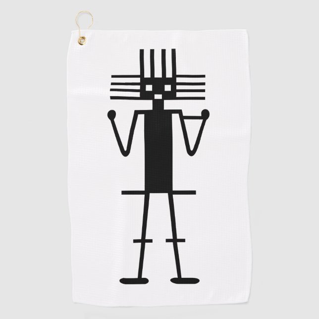 atacama-Riese Geogliph-Symbol antiken nazca peru a Golfhandtuch (Vorderseite)
