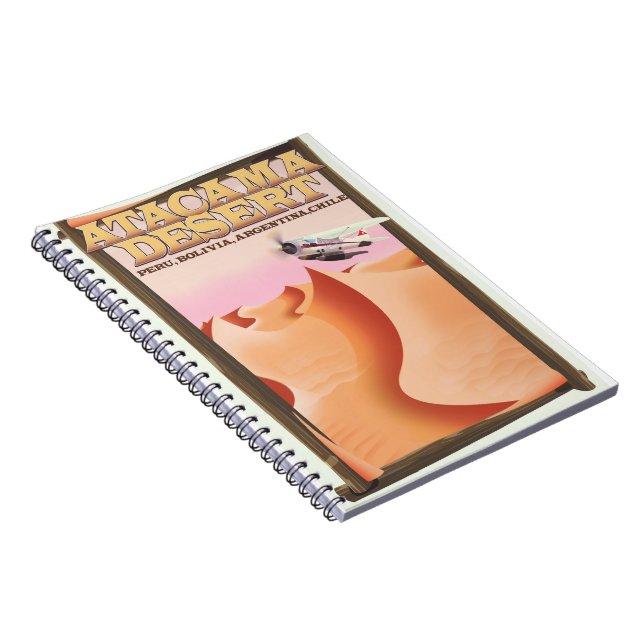 Atacama Wüste Adventure Reiseplakat. Notizblock (Rechte Seite)