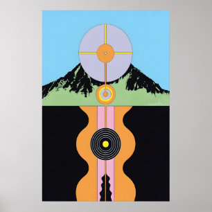 Atami Japanischer Abstrakter Bauhaus Formel Modern Poster