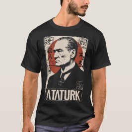 Atatürk im japanischen Stil | Türkische Leader Art T-Shirt