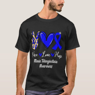 Ataxia Telangiectasia Bewusstsein Frieden Liebe Ho T-Shirt