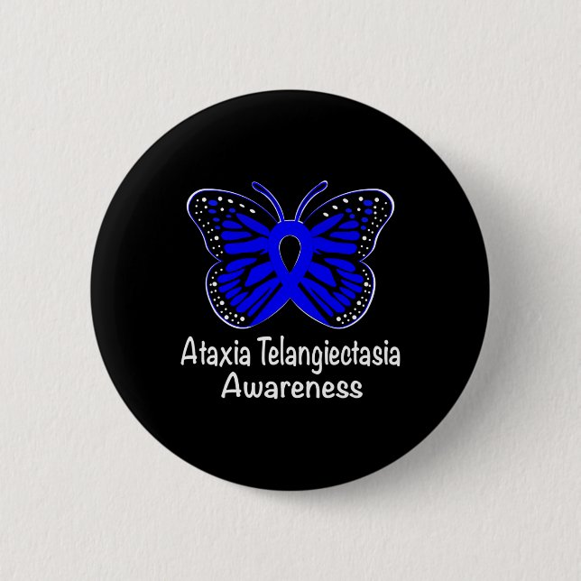 Ataxia Telangiectasia Bewusstseins Krieger Unterst Button (Vorderseite)
