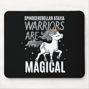 Ataxia Warrior Awareness Ribbon Sca Unicorn Mousepad