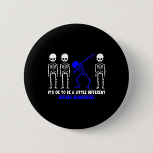 Ataxia Warrior Blue Ribbon Awareness disease hallo Button