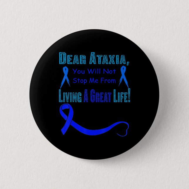 Ataxie Awareness T - Shirt107 Button (Vorderseite)