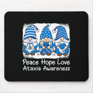 Ataxie Unterstützungs-Gnome mit Band Blau Ataxie-B Mousepad