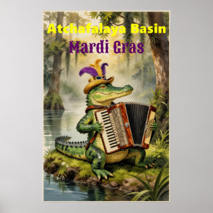 Atchafalaya-Becken Mardi Gras Poster