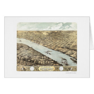 Atchison, carte panoramique de KS - 1869