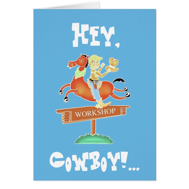 Atelier Carte d'anniversaire du garçon Cowboy (Devant)
