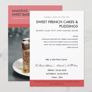 ATELIER DE PHOTO ROUGE MODERNE INVITATION MODÈLE