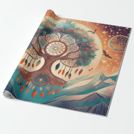 Atem des Everest, Dreamcatcher Tree of Life Geschenkpapier