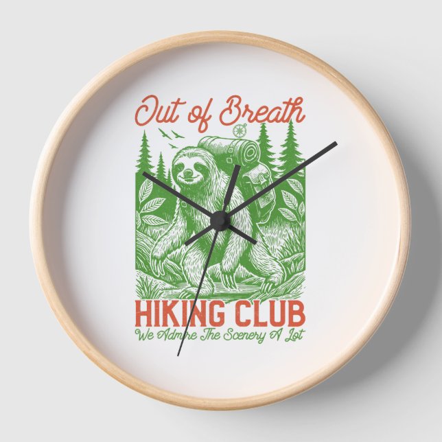 Atem Funny Funny Funny Fly Wandern Club Uhr (Vorderseite)