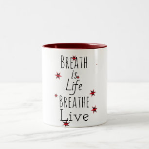 Atem ist Lebenskaffee-Tasse Zweifarbige Tasse