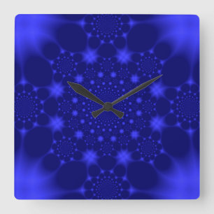Atematisierendes Blau Quadratische Wanduhr