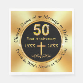 Atemberaubend, 50. Kirchenjubiläum, Napkins 3 Größ Serviette