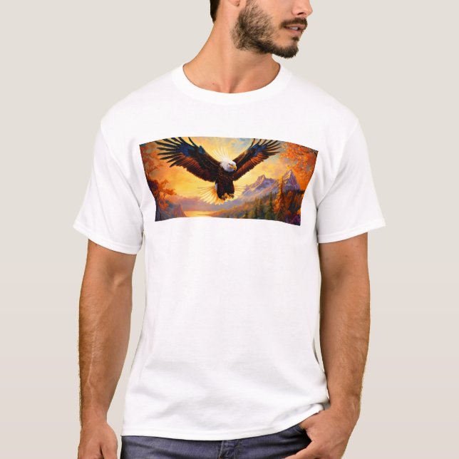 Atemberaubend Art Nouveau Eagle T - Shirt Design - (Vorderseite)