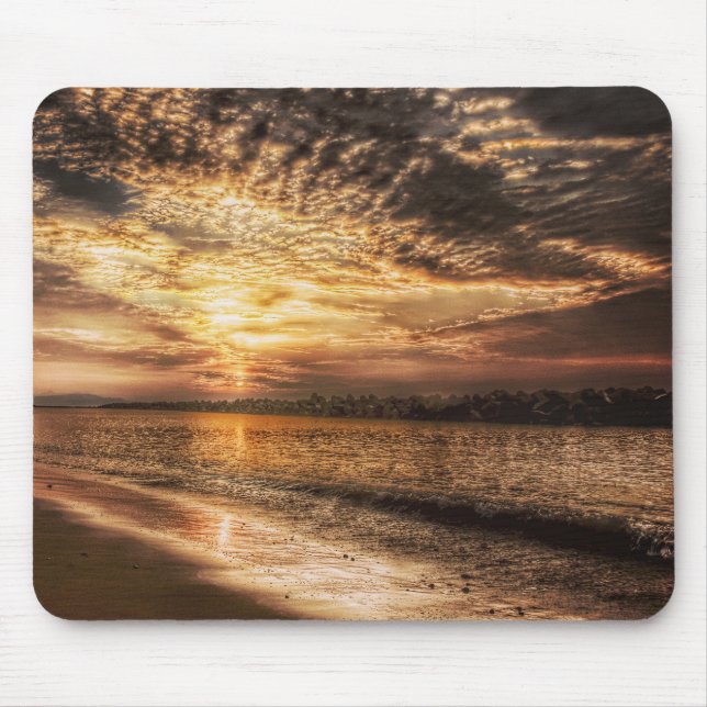 Atemberaubend Beach Sunrise Mousepad (Vorne)