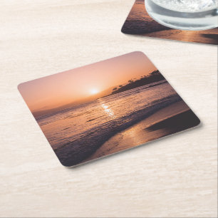 Atemberaubend Beach Sunset Rechteckiger Pappuntersetzer