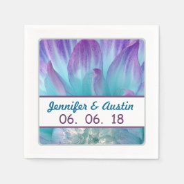 Atemberaubend Blue und Lila Wedding Dahlia A09 Serviette