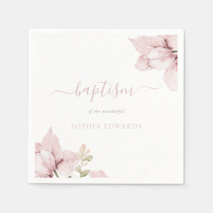 Atemberaubend Blush Bloral Elegance Taufe Serviette