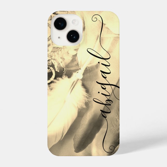 Atemberaubend Boho Bohemisch Style Dreamcatcher Fe iPhone 14 Hülle (Rückseite)