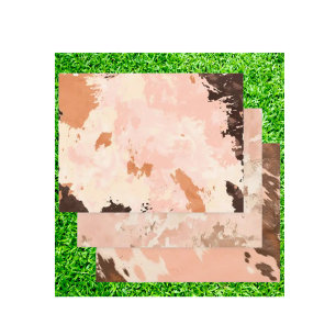 Atemberaubend Boho Cowhide Blush Western Cow Geschenkpapier Set