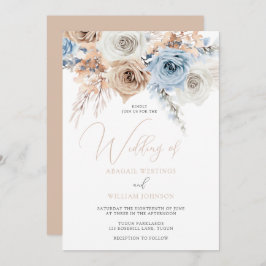 Atemberaubend Boho Floral Wedding Einladung