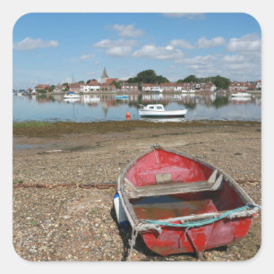 Atemberaubend Bosham Harbour England Quadratischer Aufkleber
