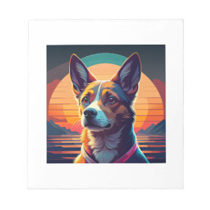 atemberaubend bunt von Hund Cartoon Notizblock