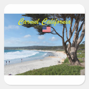 Atemberaubend! CARMEL CALIFORNIA USA Quadratischer Aufkleber