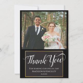 Atemberaubend Edgy Black Gothic Minimal Dankeschön Einladung