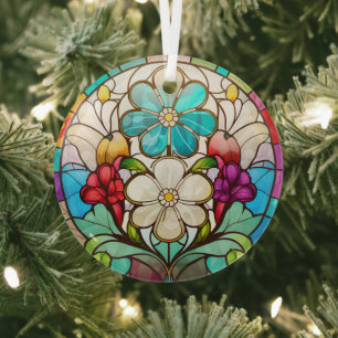 atemberaubend florfarben ornament aus glas