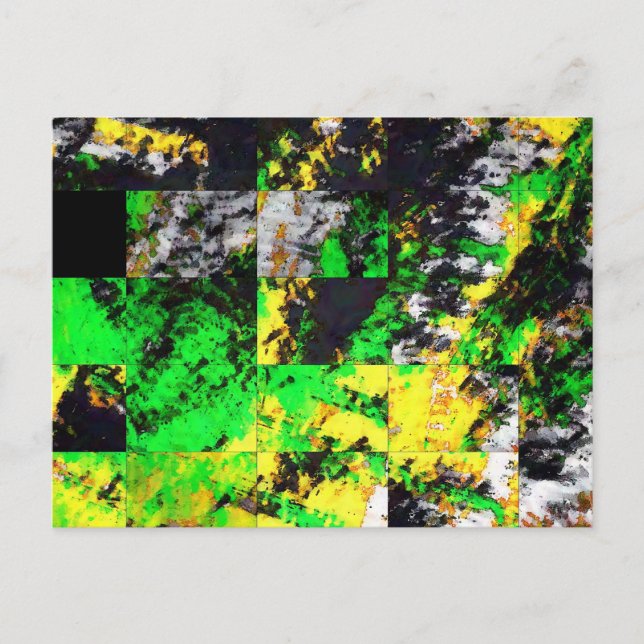 Atemberaubend-Gelbe Abstrakte Kunstwerke Postkarte (Vorderseite)