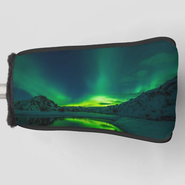 Atemberaubend grünes Aurora Golf Headcover (Vorderseite)