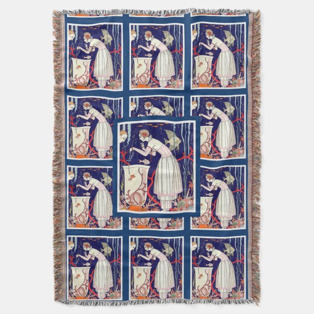 ATEMBERAUBEND KLEINER FISCH, ART DECO SCHÖNHEIT FA DECKE (Vorderseite Vertikal)