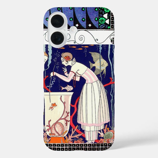 ATEMBERAUBEND KLEINER FISCH, ART DECO SCHÖNHEIT FA iPhone 16 HÜLLE (Rückseite)