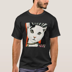 atemberaubend modische weibliche Katze der 1960er T-Shirt