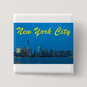 Atemberaubend neue New York Skyline Button