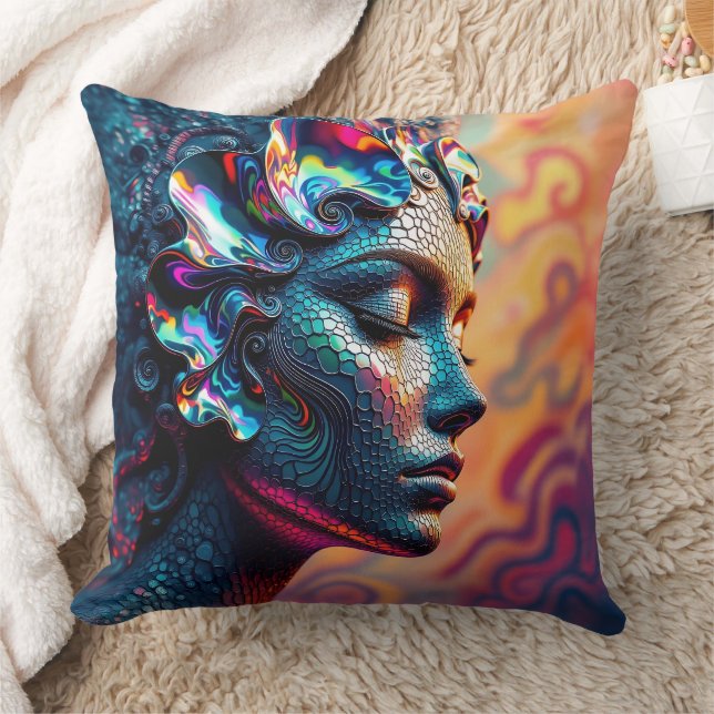 Atemberaubend Paua Rainbow Abalone Sea Siren Merma Kissen (Decke)