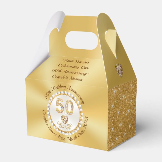 Atemberaubend personalize, 50 Jahre Anniversary Fe Geschenkschachtel (Vorderseite)