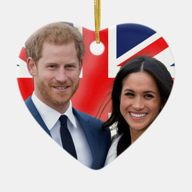 Atemberaubend! Prince Harry und Meghan Markle Keramik Ornament (Vorne)