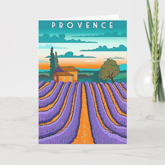 Atemberaubend Provence Frankreich Feiertagskarte (Vorderseite)