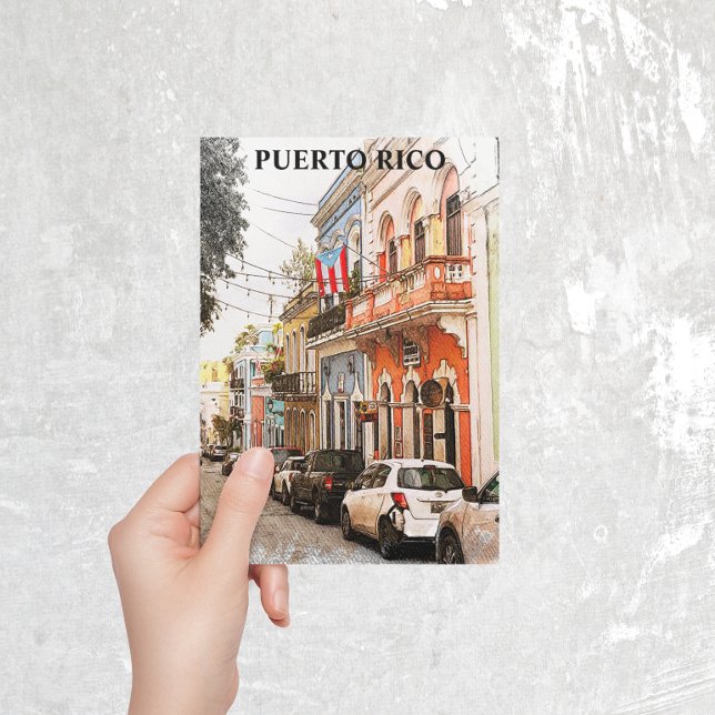 Atemberaubend Puerto Rico Vintage Reisen Postkarte (Puerto Rico Travel Postcard)