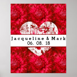 Atemberaubend Red Wedding Dahlia Petals X23 Poster