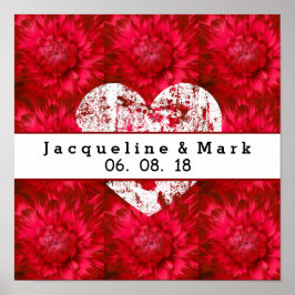 Atemberaubend Red Wedding Dahlia Petals X23 Poster